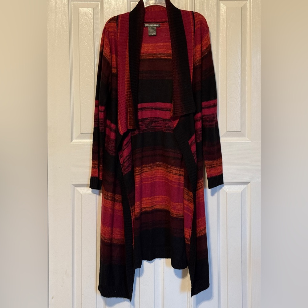United States Sweaters Red and Black Cardigan